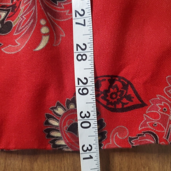 Vintage Doncaster Womens Wool Blend Blazer Jacket Size 14 Red Hue Boho Floral - Picture 6 of 12